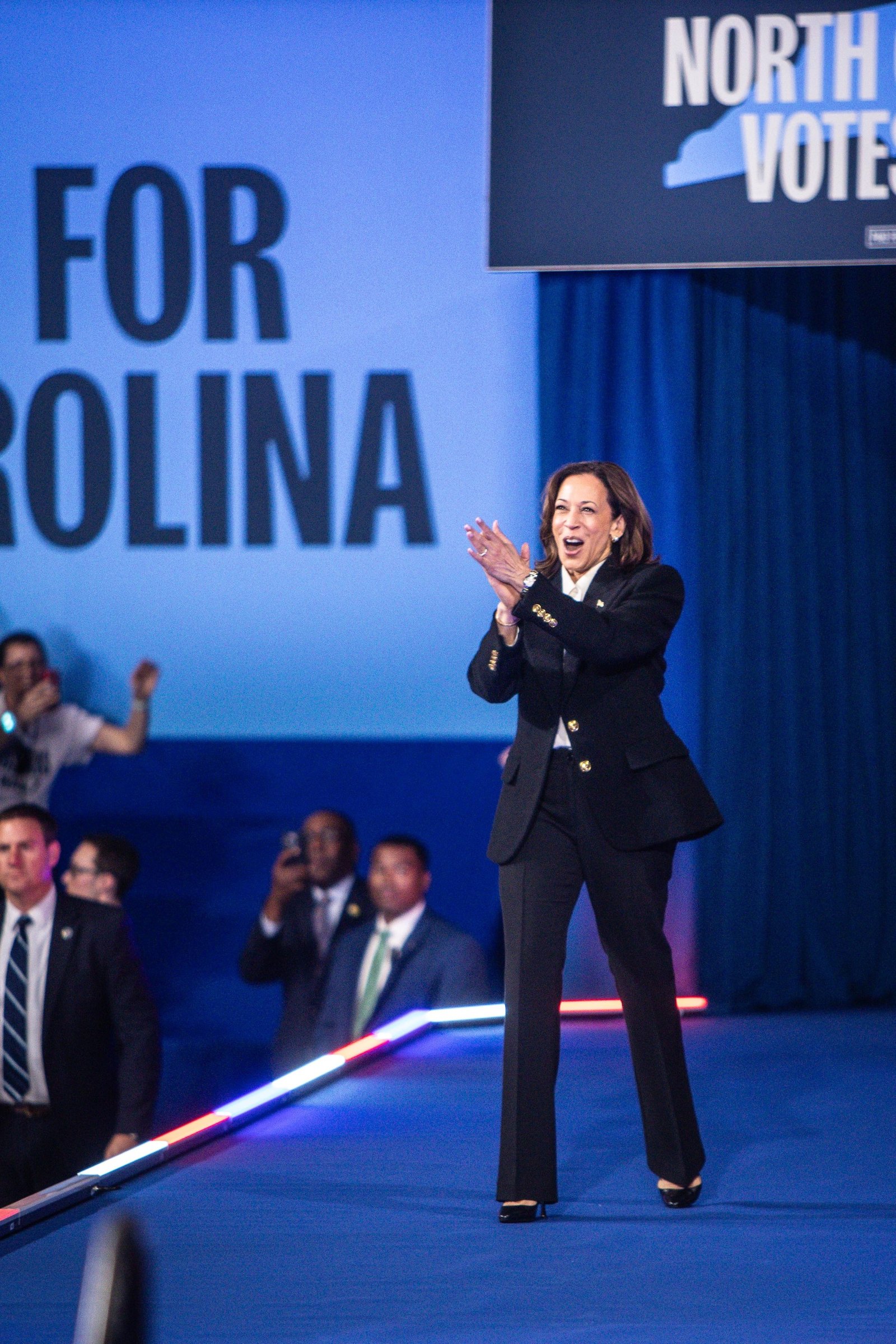 A Harris Walz campaign rally in North Carolina, 2024.